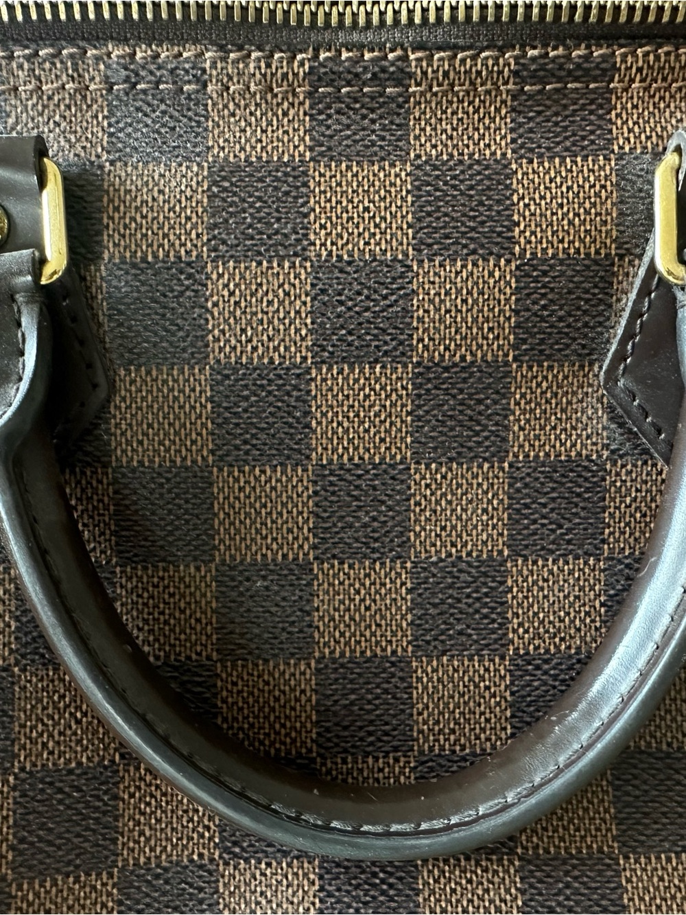 REPOSTED Authentic Louis Vuitton Brown Damier Ebene Speedy 30 Top Handle Handbag - Picture 3 of 16